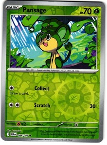 Pansage Reverse Holo 4/86 Pokemon SV: Black Bolt
