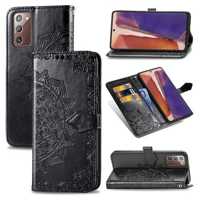 Für Samsung Galaxy Note20 Halfway Mandala Embossing Pattern Ledertasche co