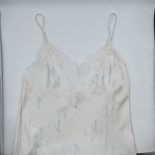 Victorias Secret Lace Satin Babydoll Slip Dress Nightie White Bridal  LOVE  Smal