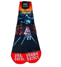 Stance Shawn Barber Mens Crew Socks Red L 9-12  Anthem Collection Artist Design