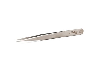 Weller 3SA - Precision Tweezers, Straight Pointed Tip, 4-3/4'