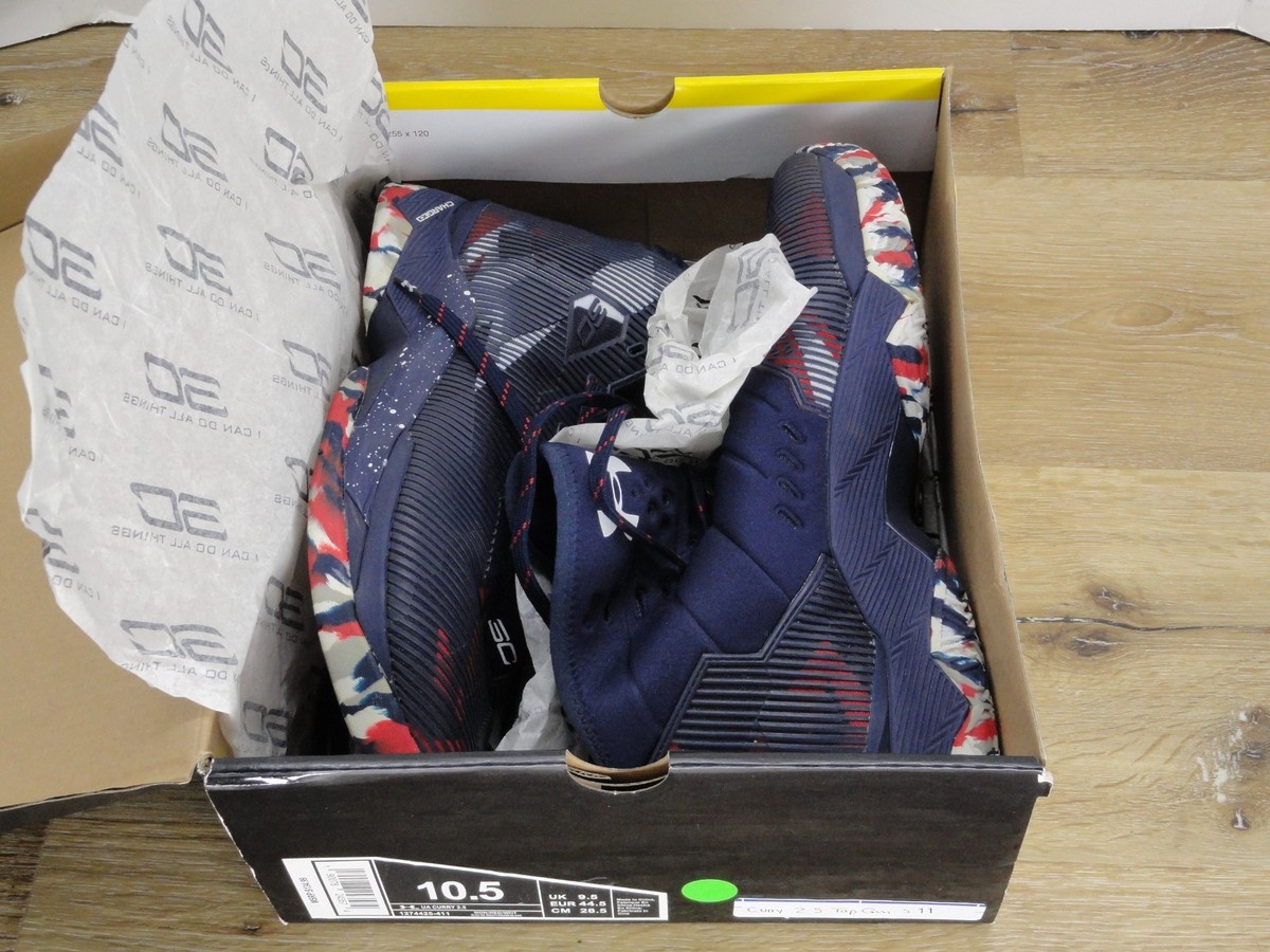 Under Armour Curry 2.5 USA retro STEPH CURRY 1274425-411 Men Size 12 Preowned Under Armour Curry 2.5 USA retro STEPH CURRY 1274425-411 Men  main image 2