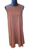 Madewell Womens Pink Mauve Stripe Sleeveless Scoop Neck Sundress X-Large