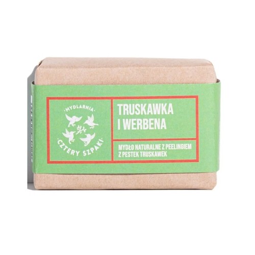 Mydlarnia Cztery Szpaki Peelingseife Erdbeere & Eisenkraut 110g - Bild 1 von 1