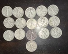Lot of 16 US Coin  Walking Liberty Half Dollars, Silver, Various Years and Mints