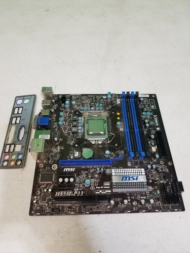 MSI Micro ATX H55M-P33 + Intel Core i5-650 3.20GHz PC CPU + I/O Shield - Afbeelding 2 van 6
