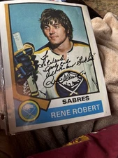 RENE ROBERT (Sabres) AUTOGRAPH Personalized To Lakeland Sportscards