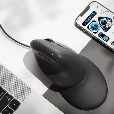 BOW Ergonomic Vertical Mouse, wired, suitable for Huawei and Xiaomi laptops