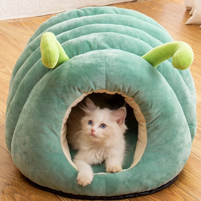 Winter Cozy Pet House Plush Warm Dog & Cat Bed Soft Sleeping Cave Kennel Thick P