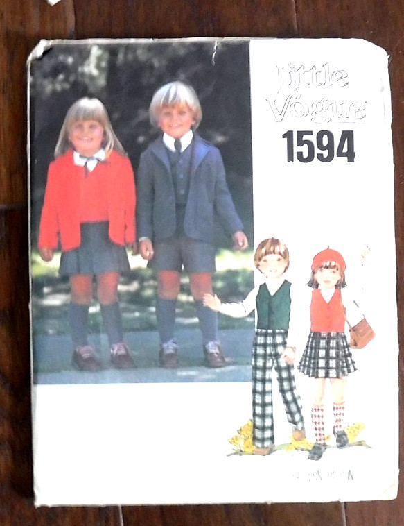 Vtg Vogue #2781 Little Vogue Jacket Vest Skirt Shorts Pants Pattern S 5 FF UNCUT