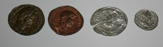 Assorted old coins possibly Roman