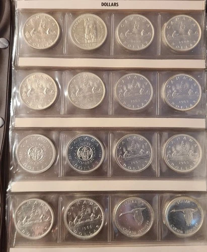 Lot of Canadian Silver Dollars 1957-1984 - 44 Uncirculated Coins - BEAUTIFUL SET