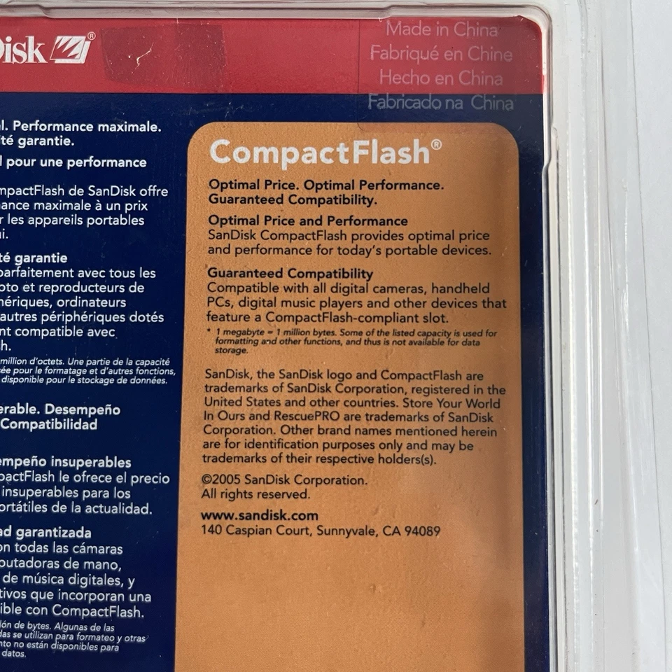 SanDisk 512 MB CompactFlash Memory Card (SDCFB-512-A10) - Image 4 of 4