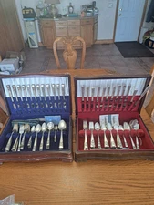 Oneida Community Coronation Silver Plate 1936 Silverware 184 Pieces with Cases