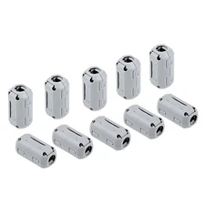9mm Ferrite Cores Ring Clip-On RFI EMI Noise Suppression Cable Clip, Grey 10pcs