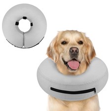 Supet Inflatable Dog Cone Collar Alternative After Surgery Dog Neck Donut Col...