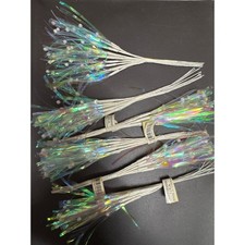 72 Iridescent Tinsel Faux Pearl Floral Picks White Stems 110046WW party favors