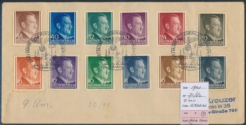 LS84406 Germany 1941 Reich general gouvernement FDC used