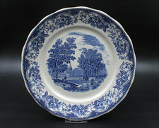 Royal Tudor Ware Olde England blau Kuchenplatte Platte Porzellan Ø 27 cm