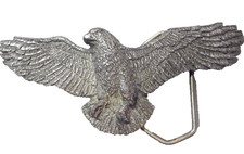 Belt Buckle Bird Indiana Metal Craft Vintage Eagle in Flight Textured