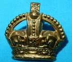WW1 ARMY RANK INSIGNIA OFFICERS CROWN GENUINE WORLD WAR I BADGE KC