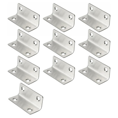 10 x Schwerlast 90 Grad 27x27x60 mm Wandregal Träger Eckwinkel L-Winkel