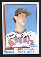 1982 Topps Mike Witt California Angels Rookie Card #744