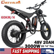 3000W Dual Motor 48V 20AH Electric Dirt Bike E-Bike Off-road E-Motobike Adults
