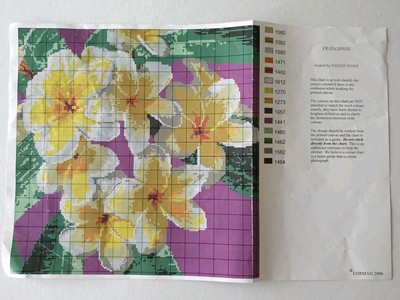 Ehrman Frangipani Natalie Fisher Nadelspitze Wandteppich nur Farbkarte