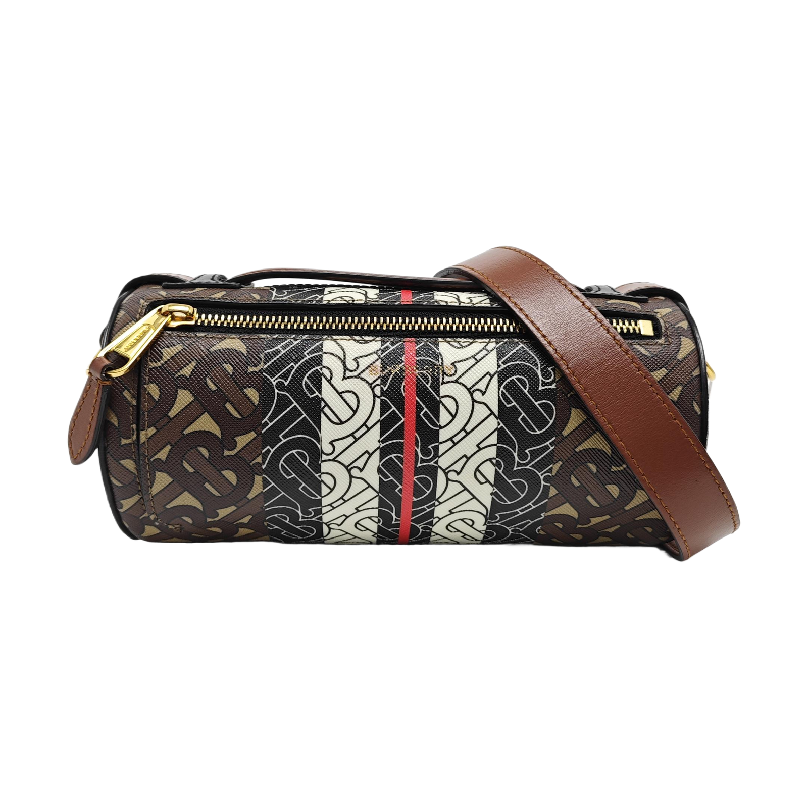 Burberry Monogram Stripe Print Versatile Commuter High-End - Excellent #U3QOZA