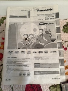 Panasonic DVD Recorder Operating Instructions DMR-EH50 * MANUAL ONLY *