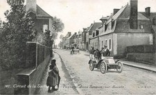 CPA sport - circuit de la sarthe - passage dans sceaux sur huisne - course autom