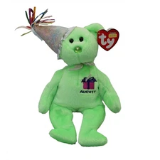 Ty Beanie Baby August Hat - MWMT, Bear Birthday