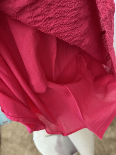 Jcrew Hot Pink Halter Tie Neck Textured Cottton Flirty Cocktail Summer Dress 2 - Picture 8 of 10