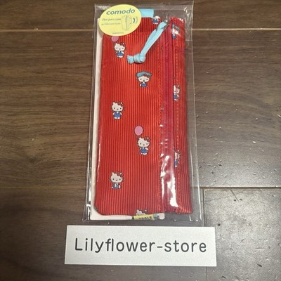 Hobonichi 2027 Hello Kitty Collab Flat Pen Case comodo Sanrio Red Tie Fabric New