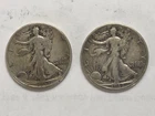 “Walking Liberty 1/2 Dollar Lot Sale of(2) Coins, 90% Silver,dates 1942 & 1943”