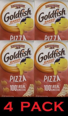 4x Pepperidge Farm Goldfish PIZZA Baked Snack Crackers 6.6 oz 4 Ct - 4 BAGS BULK