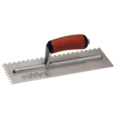 11 in. x 1/2 in. x 3/4 in. Square Notched Flooring Trowel with Durasoft Handle