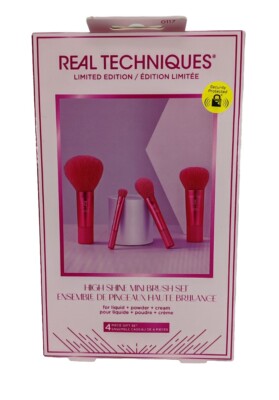 Real Techniques High Shine Mini Pinsel Set 4 Stück Neu In Box Limited Edition