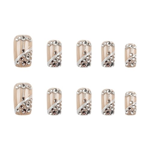 Fashionable French Designs Artificial Nail For A Sophisticated Appearance 24Pcs - Picture 3 of 8