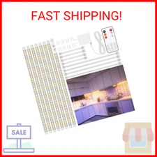 LAFULIT Under Cabinet Lighting Kit - 8 PCS, 2700K Warm White Flexible LED Strip 