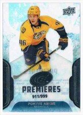 2016-17 UPPER DECK ICE PREMIERES PONTUS ABERG ROOKIE 911/999 NASHVILLE PREDATORS