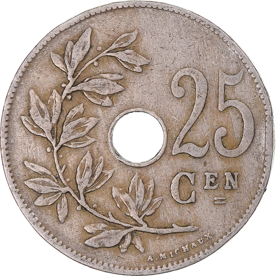 [#345168] Coin, Belgium, Albert I, 25 Centimes, 1926, Brussels, VF, Copper-nic,  - Image 2 of 2