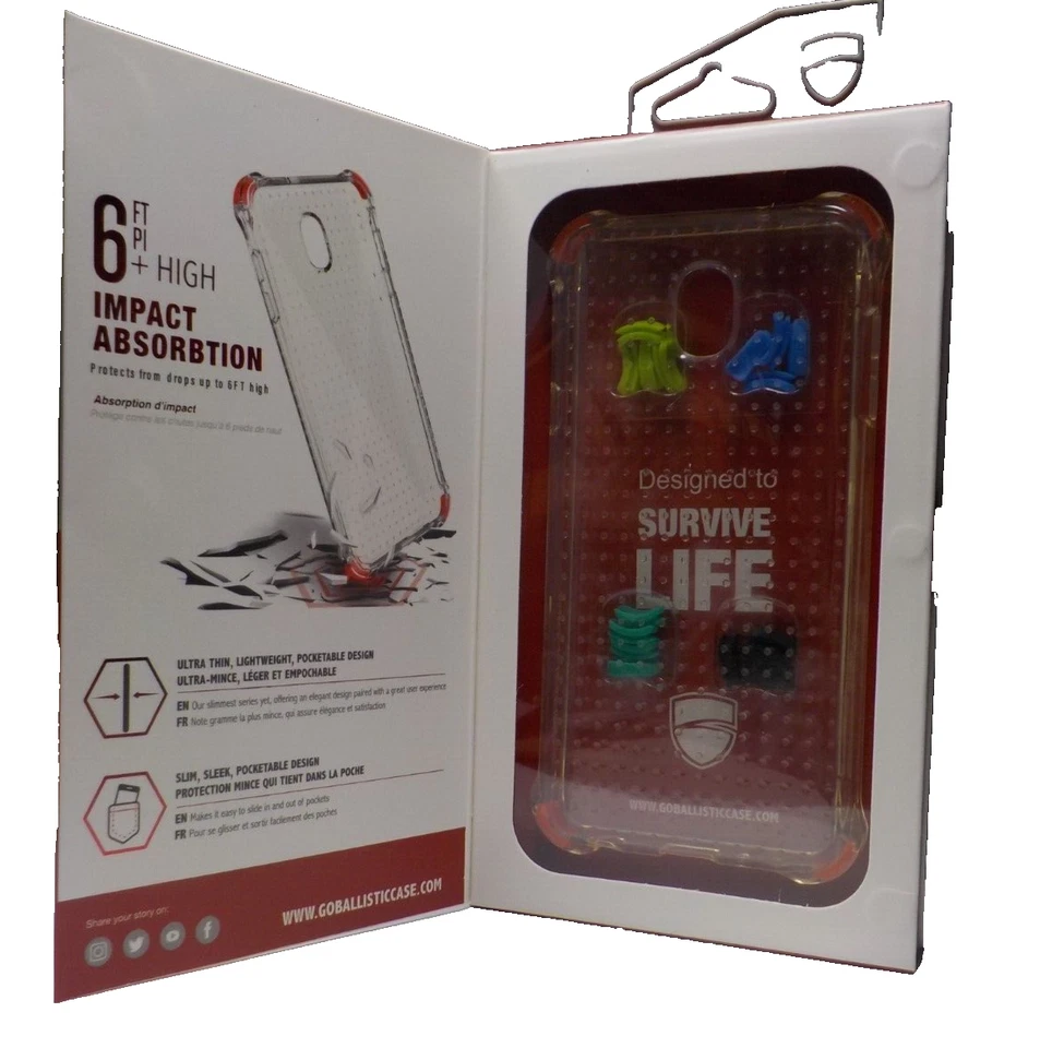 BALLISTIC Jewel Series para Samsung Galaxy J7 (2018) Cojines de Silicona - Transparente Nuevo Foto 3 de 4