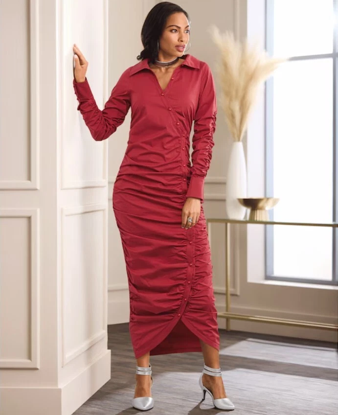 formal ashro dresses catalog Black Abstract Midi Dress