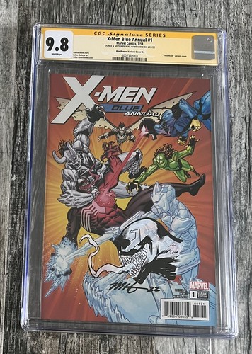 X-Men Blue Annual #1 CGC SS 9.8 Sign & Venom Sketch Hawthorne Variant A TOP POP