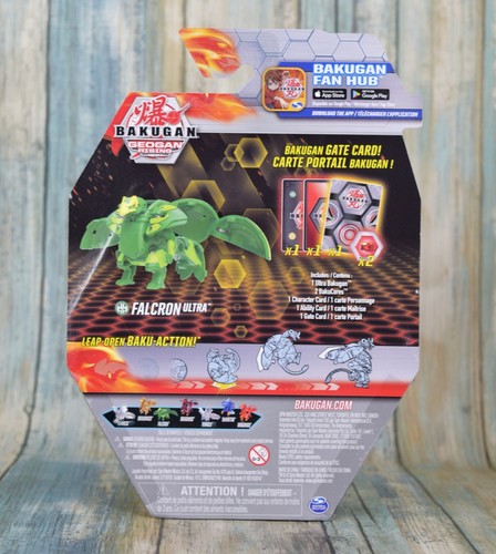 Bakugan Geogan Rising Ventus Ultra Falcron + 2 Bakucores & 3 Cards NEW - Picture 5 of 7