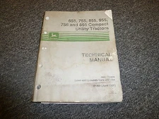 John Deere 955 756 856 Compact Utility Tractor Shop Service Repair Manual TM1360