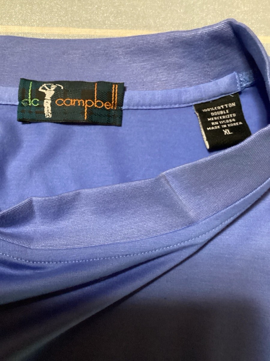 はに D C Campbell Golf Shirt Men's XL Double Mercerized 100% Cotton | eBay