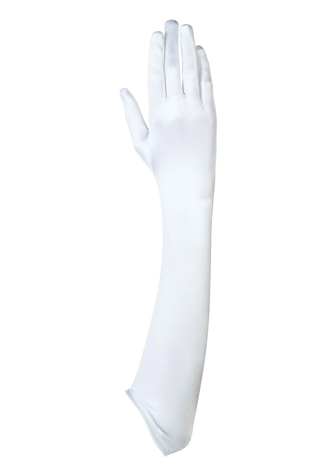 Polyester White Costume Gloves